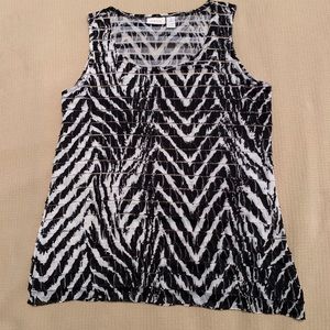 Sleeveless ruffled shell